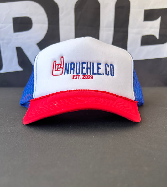 Red White Blue Foam UNRUEHLE Hat